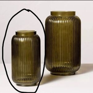 Hearth & Hand Magnolia Green Ribbed Glass Vases SMALL version $70 each